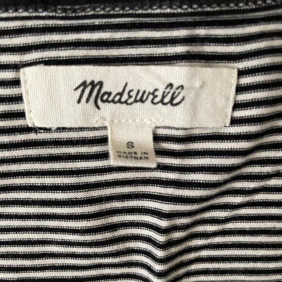 Madewell Strum Striped Black and White Tank Top-Small - Picture 4 of 10